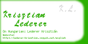 krisztian lederer business card