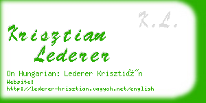 krisztian lederer business card